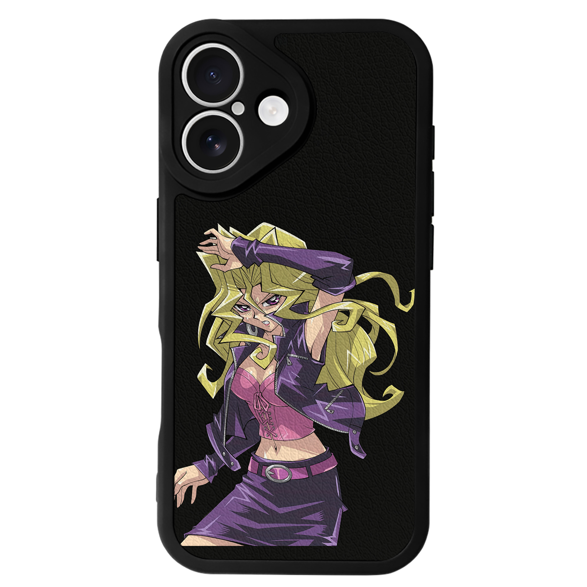 （画像用） 遊☆戯☆王 Yu-Gi-Oh! 【iPhone 16シリーズ対応】シリコンスマホケース（レザー調） 材質：シリコン